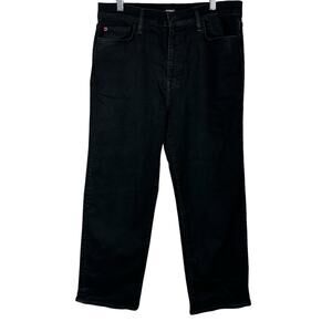 Hudson Jeans Women Size 31 Noa Stellar High Rise Straight Crop Black Wash